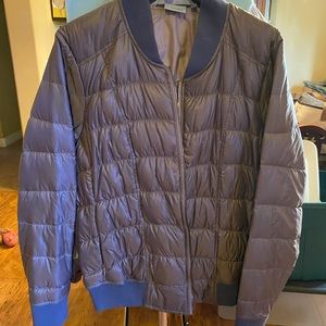 Athleta brown puffy bomber jacket Sz XL